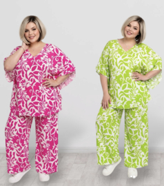 ITALIA oversized viscose blouse/ tuniek + broek apart/in meerdere kleuren