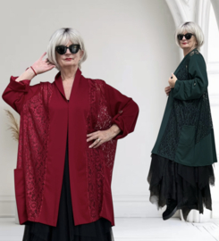 ITALIA MODA  oversized jersey  KANTEN vest  stretch/in meerdere kleuren