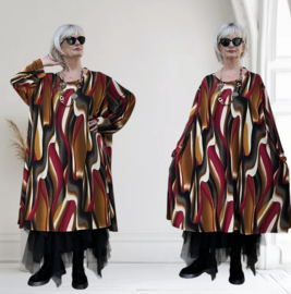 AKH viscose oversized A-lijn jurk met zakken apart stretch