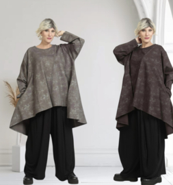 AKH oversized jersey viscose A-lijn tuniek apart stretch /in meerdere kleuren