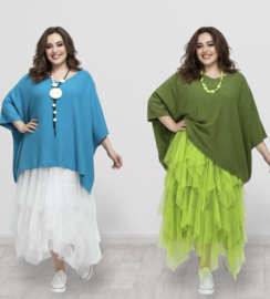 ITALIA oversized viscose mix gebreide top/in meerdere kleuren