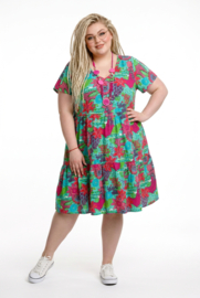 One Summer  viscose A-lijn jurk