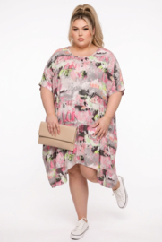 Giovani collection oversized viscose ballon jurk/stretch