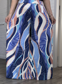 ITALY Mode jersey viscose  wijde broek apart /zeer rekbaar