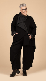 AKH oversized gebreide katoen blazer/vest/ apart /stretch /zwart