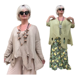 ITALIA katoen oversized zacht  gebreide top /in meerdere kleuren