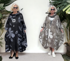 MEXXQ oversized  linnen jurk met col apart/in meerdere kleuren