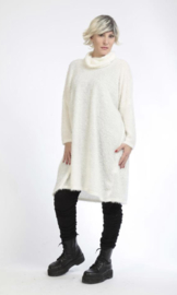 AKH oversized tuniek/jurk van pluizige stof apart stretch