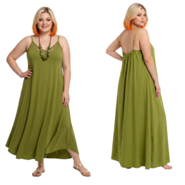 ITALIA Moda oversized viscose A-lijn jurk stretch