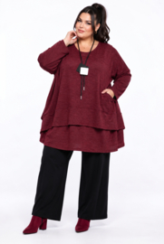 ITALIA  oversized viscose winter jersey mix tuniek apart/stretch /in meerdere kleuren