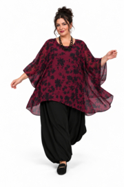 ITALIA MODA oversized chiffon tuniek/ poncho/gevoerd//in meerdere kleuren 