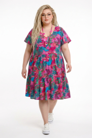 One Summer  viscose A-lijn jurk