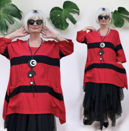 Zedd Plus oversized viscose tuniek/top met zakken apart