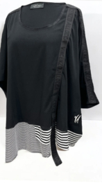 Vincenzo Allocca oversized viscose A-lijn tuniek tuniek zwart/wit