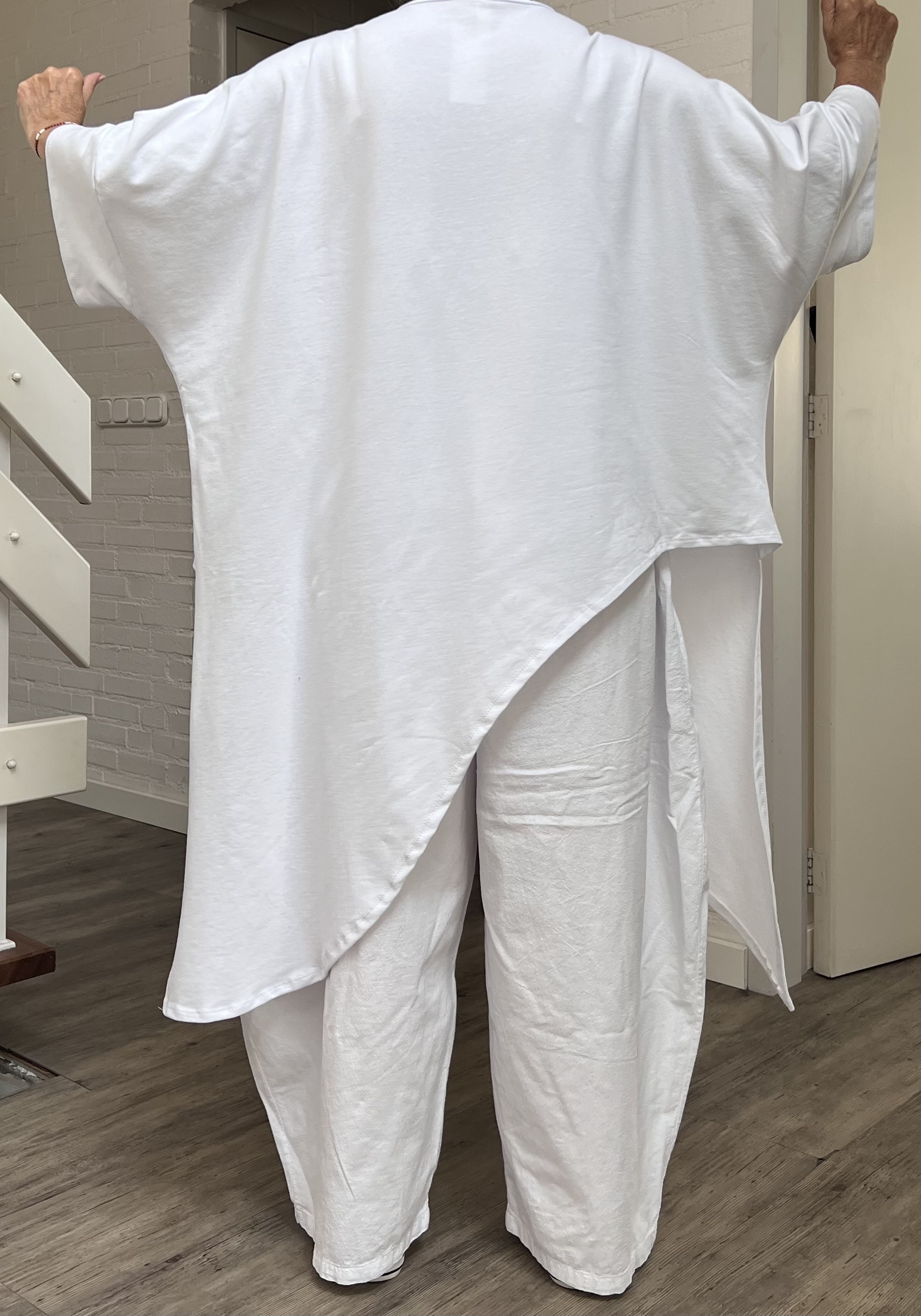 ITALIA MODA oversized katoen A-lijn tuniek stretch/in meerdere kleuren