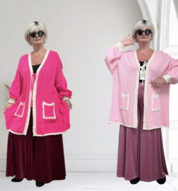 ITALIA oversized acryl mix gebreide vest /in meerdere kleuren