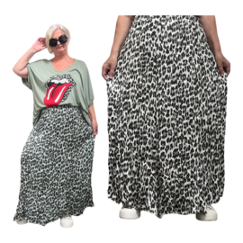 Sisi gekreukt chiffon viscose oversized rok /gevoerd /in meerdere kleuren