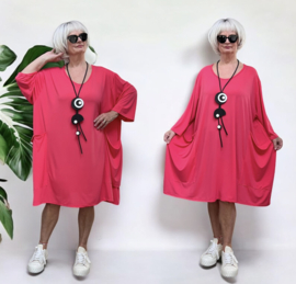 AKH oversized viscose mix  A-lijn tuniek apart stretch