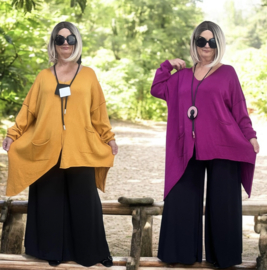 Moonshine oversized  viscose gebreide top /in meerdere kleuren