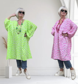 ITALIA MODA oversized katoen mousseline tuniek/jurk/in meerdere kleuren