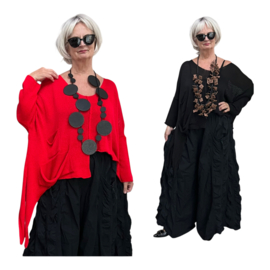 Moonshine oversized katoen  gebreide top stretch/in meerdere kleuren