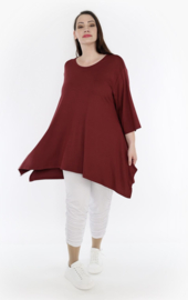 AKH oversized viscose A-lijn tuniek met zakken apart stretch