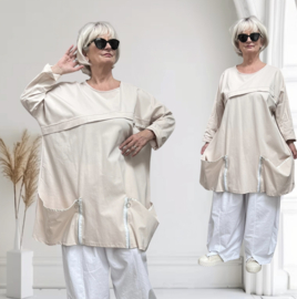 ITALIA oversized viscose tuniek/top /in meerdere kleuren