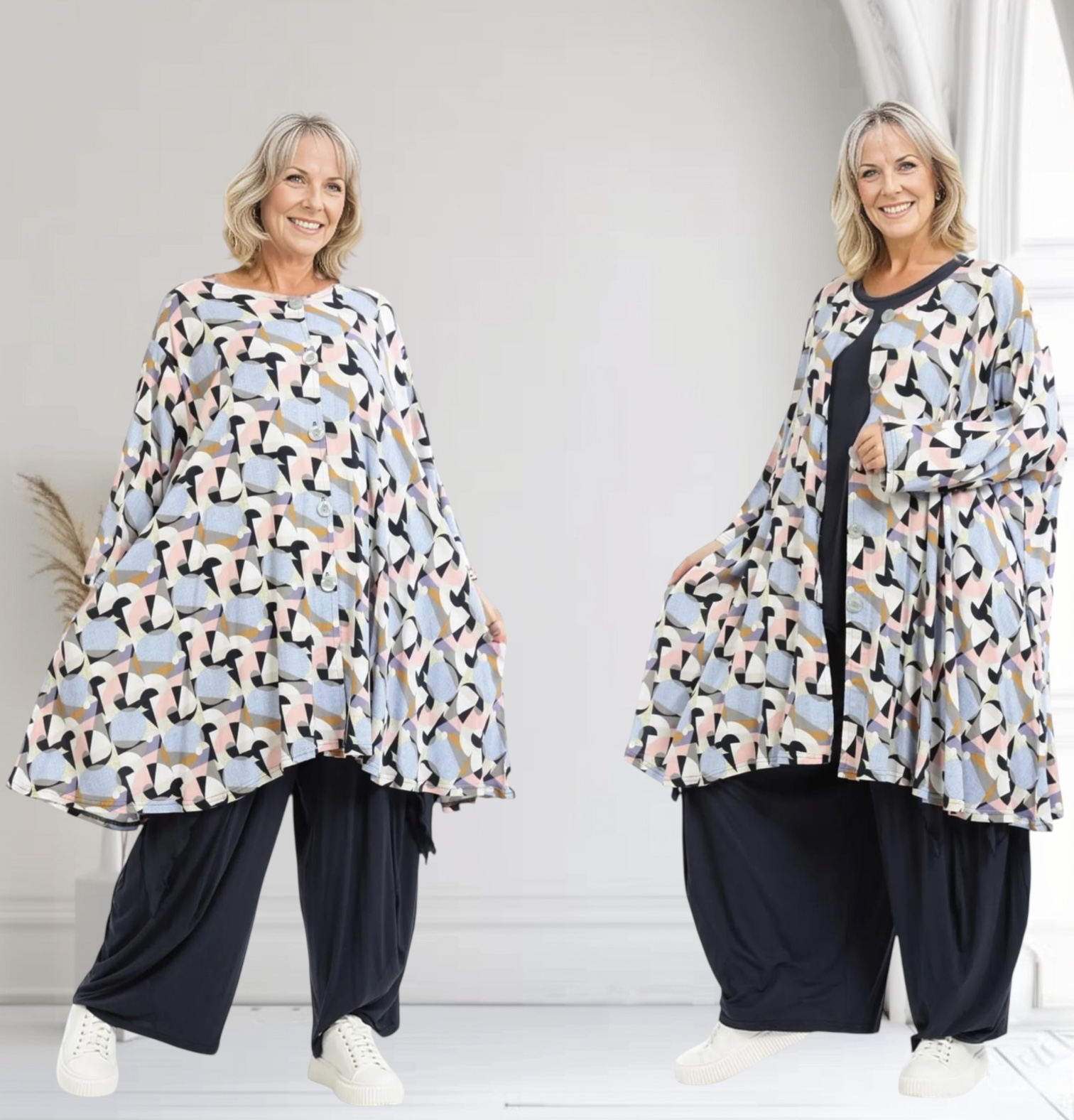 AKH viscose oversized A-lijn blouse/tuniek