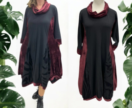 Vincenzo Allocca oversized katoen ballonjurk van een mix van fluweel en tule apart