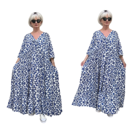 Vincenzo Allocca oversized viscose  BOHO A-lijn jurk apart