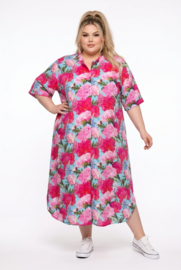 Vincenzo Allocca oversized viscose  BOHO A-lijn jurk apart