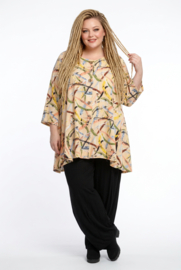 AKH oversized viscose/linnen A-lijn blazer/vest apart