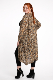 AKH oversized viscose/linnen A-lijn blazer/vest apart