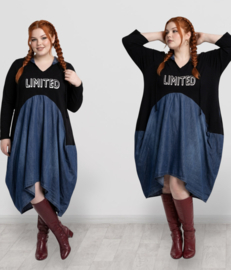 Vincenzo Allocca katoen/tencel  A-lijn jurk/ stretch