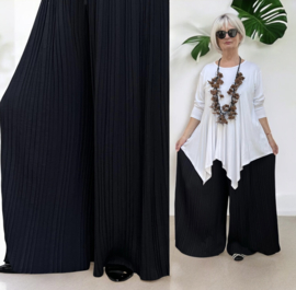 ITALY Mode viscose accordeon-plooi  wijde broek apart /zeer rekbaar//in meerdere kleuren