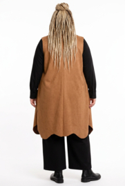 ITALIA MODA  oversized eco-suède mouwloose vest  stretch/in meerdere kleuren