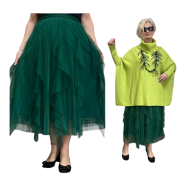 ITALIA MODA oversized tule rok gevoerd