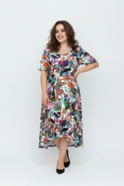 MB katoen  A-lijn jurk met zakken stretch