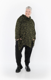 AKH winter viscose mix oversized top/tuniek met col apart stretch