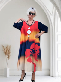 FRENZI viscose A-lijn jurk stretch