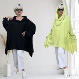 ITALIA MODA viscose tuniek met capuchon /in meerdere kleuren