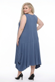 Moonshine katoen A-lijn jurk stretch