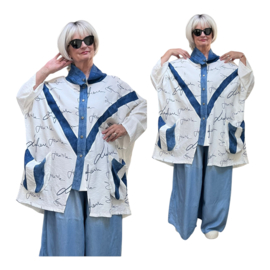Zedd Plus viscose blazer/vest/zomerjas apart