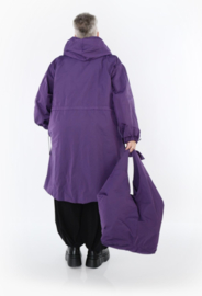 AKH katoen mix A-lijn jas  gevoerd