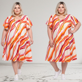 Naveed oversized viscose A-lijn jurk