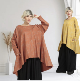 AKH oversized jersey viscose A-lijn tuniek apart stretch /in meerdere kleuren