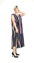 AKH oversized viscose  mix A-lijn  jurk apart/stretch