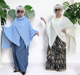 Italia Moda oversized gebreide top/poncho stretch/in meerdere kleuren