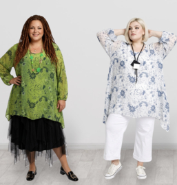 Moonshine viscose/zijde A-lijn tuniek gevoerd / in meerdere kleuren