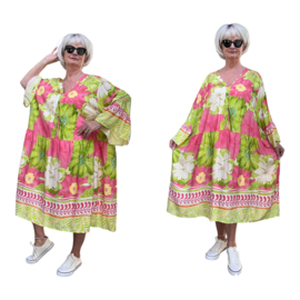 SISSI viscose  ibiza look A-lijn tuniek/jurk